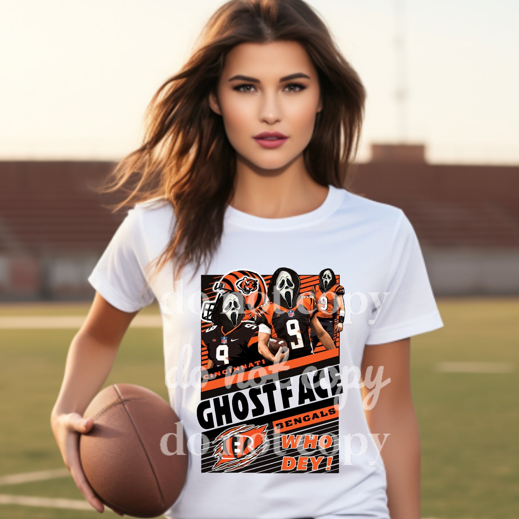 ghost face football bengals – Southern Twisted Tees