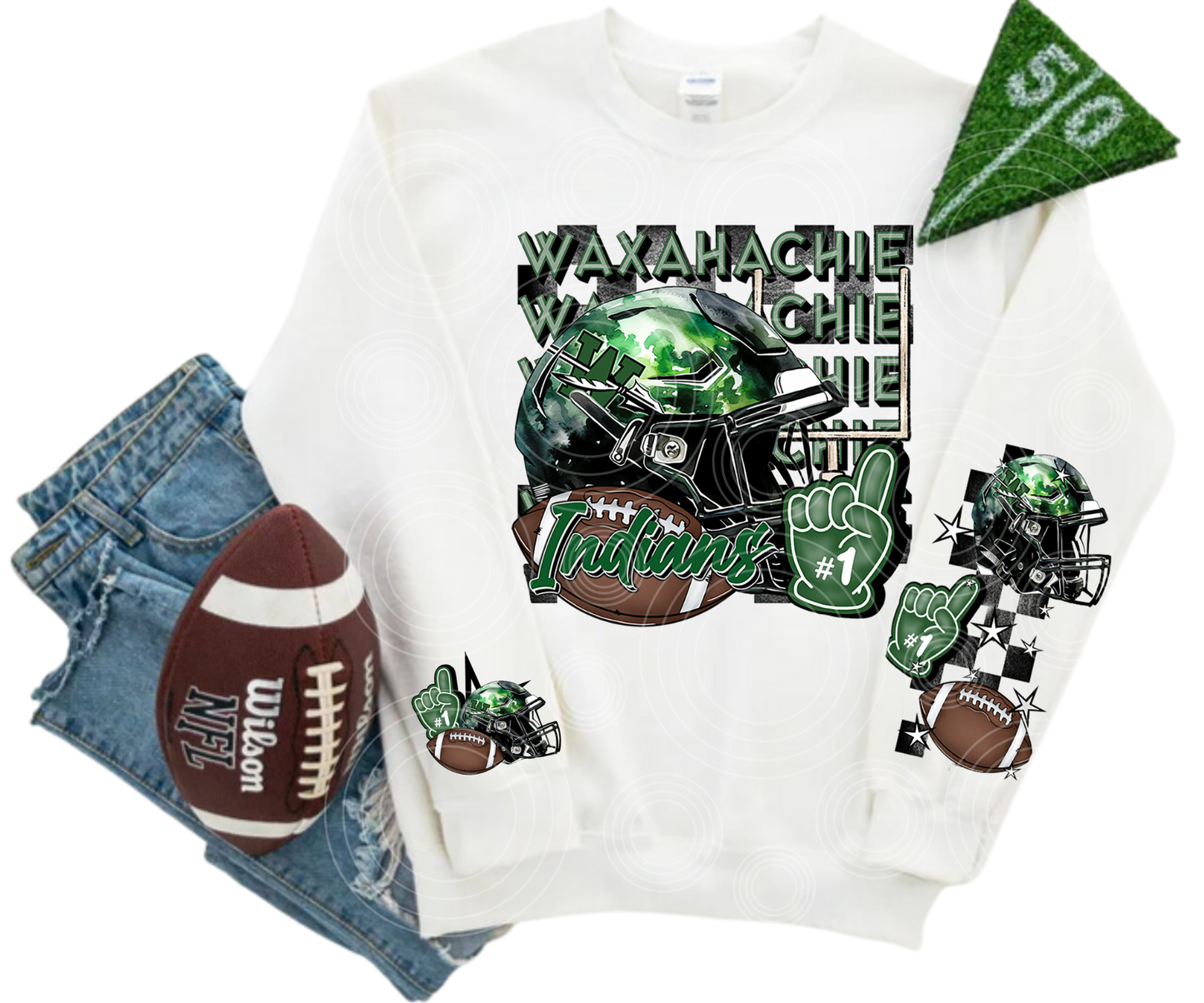 Waxahachie Indians with sleeve and pocket