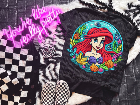 Faux embroidery ariel