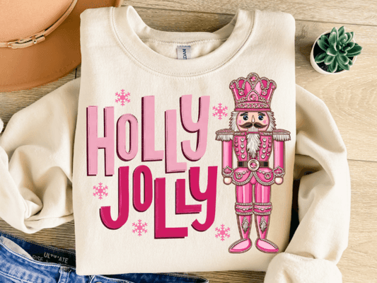 holly jolly pink nutcracker