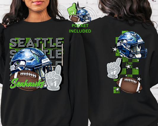 SEAHAWKS WITH SLEEVE AND POCKET