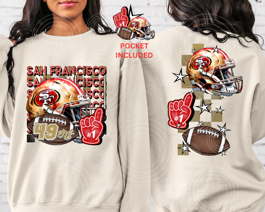 49ERS WITH SLEEVE AND POCKET