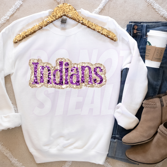 indians gold purple