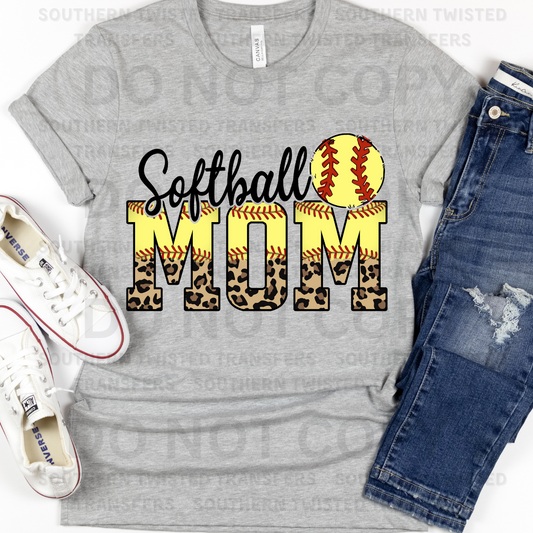 Softball Mom - Leopard
