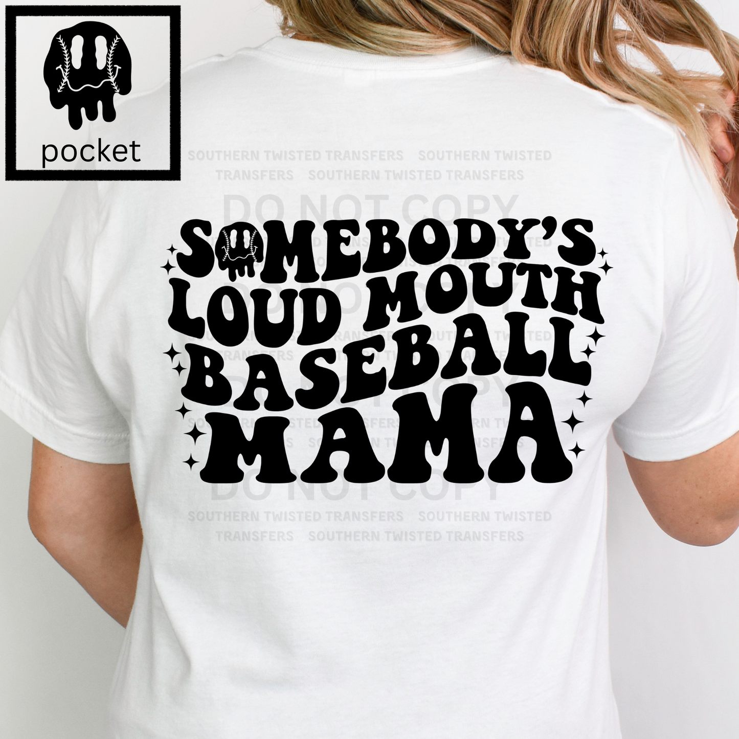 LOUD BASEBALL MOM WITH POCKET